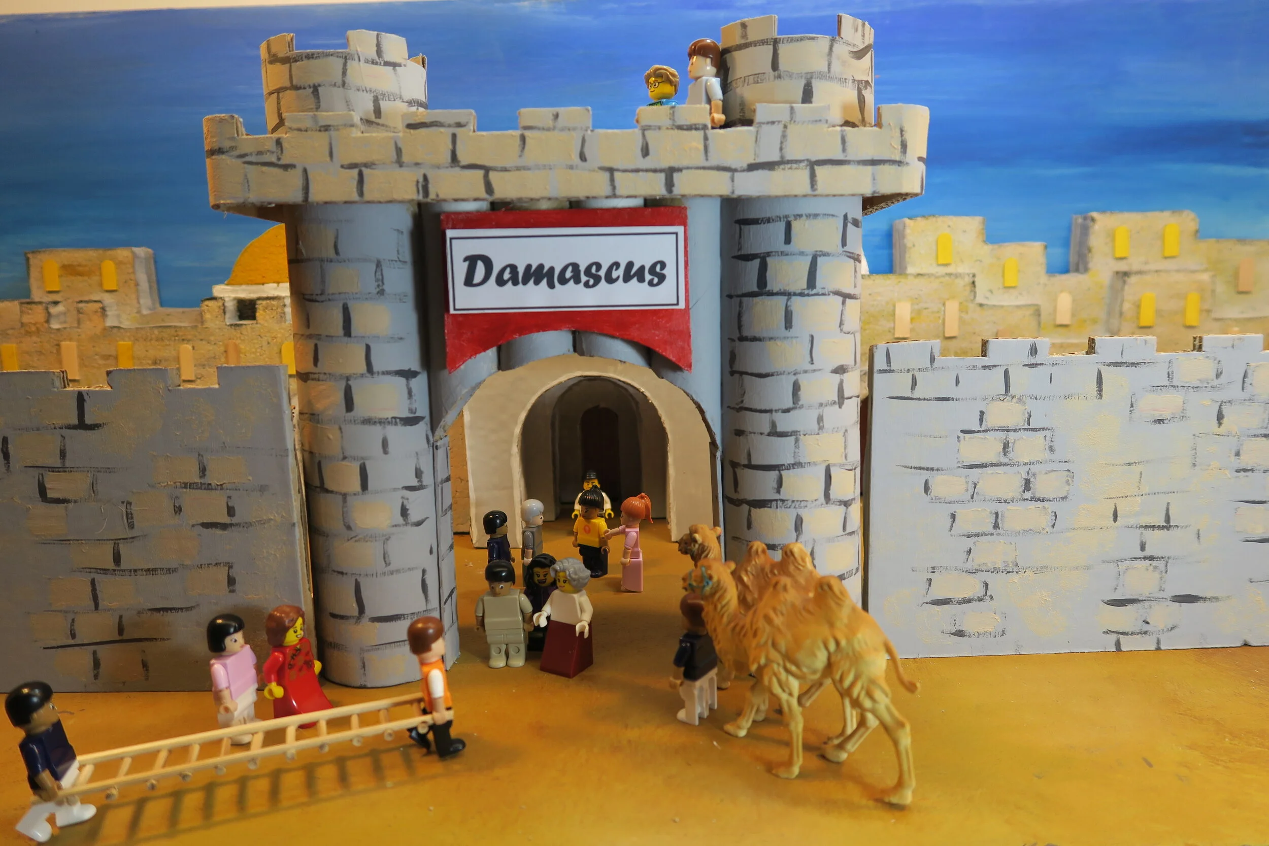   SLIDE 6  Damascus was a big city with lots of people in it. It was also a long way from Jerusalem. It would take Paul two weeks to get there.    