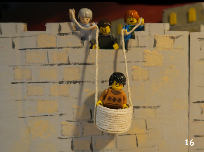   SLIDE 16  However, Paul found out about the plot to kill him and the Christians in Damascus came up with a plan of their own.  Whilst Paul’s enemies watched the city gate, they took Paul and lowered him in a basket through an opening they had found