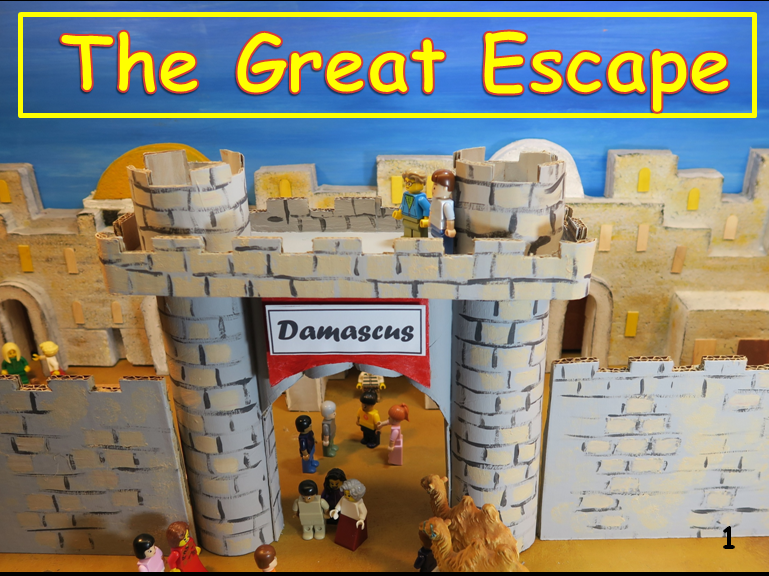   SLIDE 1  Today we’re going to hear a story about how many years ago, a man made an incredible escape from the city of Damascus in the Middle East. His name was Paul.    
