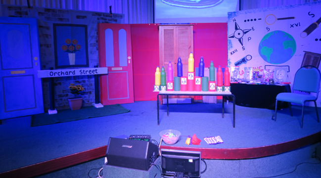  Another scene from the  “It’s Cool to be Wise”  series. Bottle shy also on stage.  