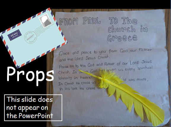  (This image is not on the PowerPoint)  If Paul had been writing his letters today, many of them would have been sent in an envelope like this.  (Show the kids an airmail envelope)  Why would that be? Yes, because they would have been sent by airmai