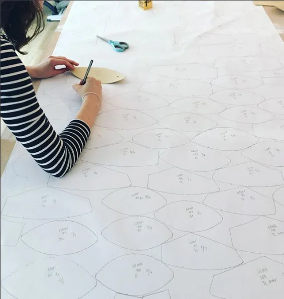 Lara Intimates co-founder Faith pattern cutting