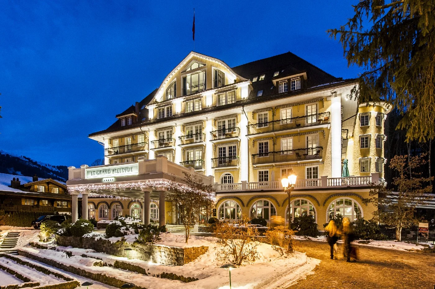 Le Grand Bellevue Hotel exterior.