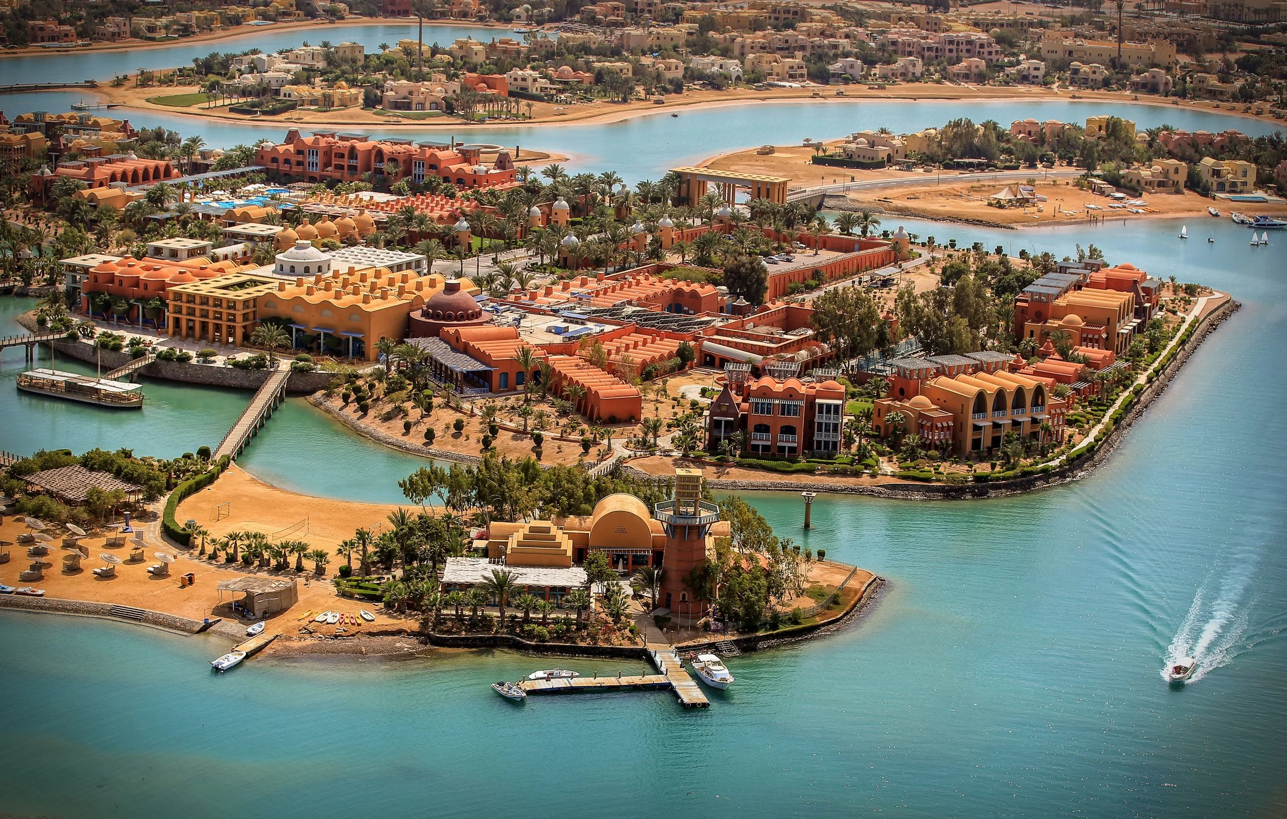 Aerial shot of El Gouna resort