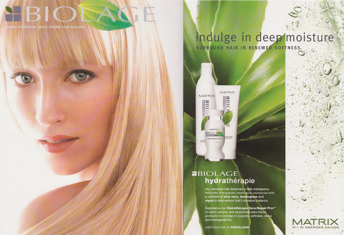 BIOLAGE Hydratherapie Print Ad