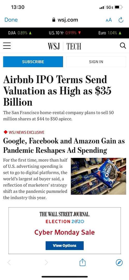 WSJ Online - Video Unit Display