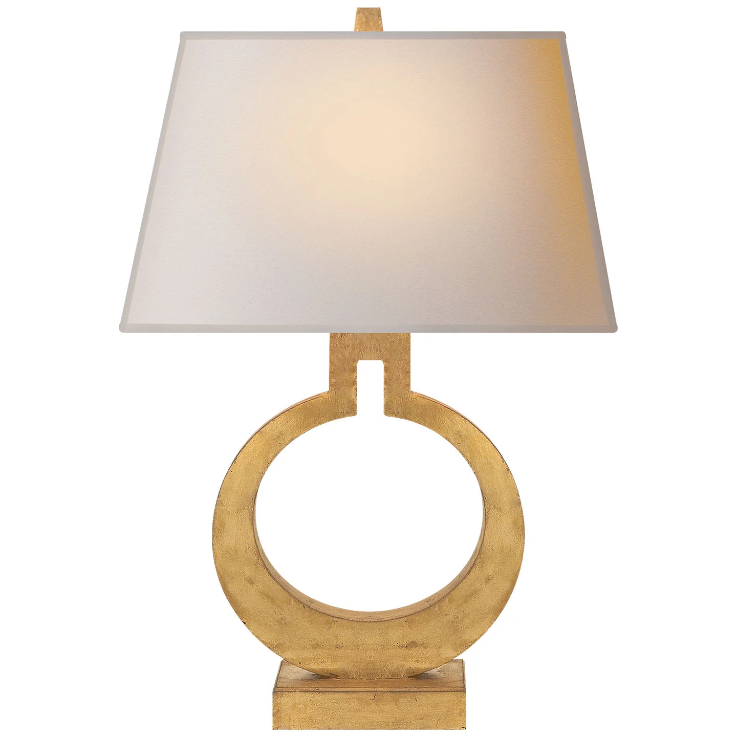 Visual Comfort Ring Form Small Table Lamp in Gild, Visual Comfort Lighting, Visual Comfort Summit, NJ, E.F. Chapman, Alabaster Ring Table Lamp, Brass Ring Table Lamp