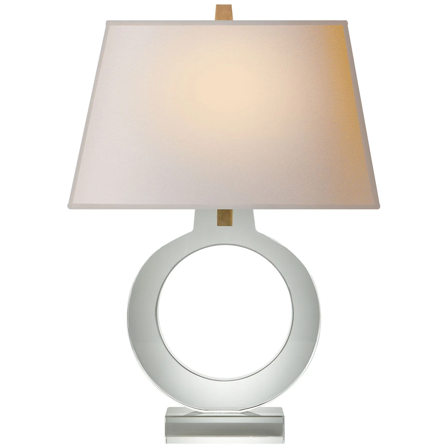 Visual Comfort Ring Form Large Table Lamp in Crystal, Visual Comfort Lighting, Visual Comfort Summit, NJ, E.F. Chapman, Alabaster Ring Table Lamp, Brass Ring Table Lamp