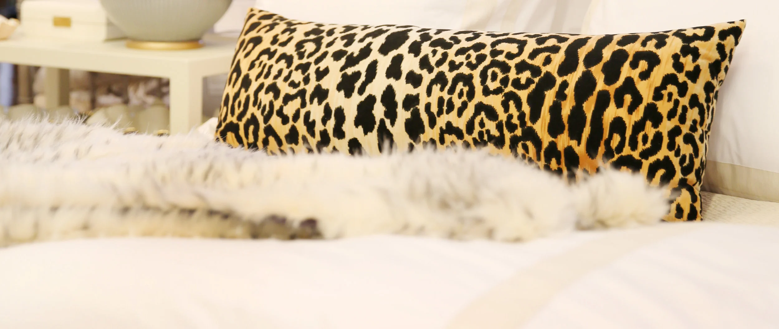 leopard lumbar pillow