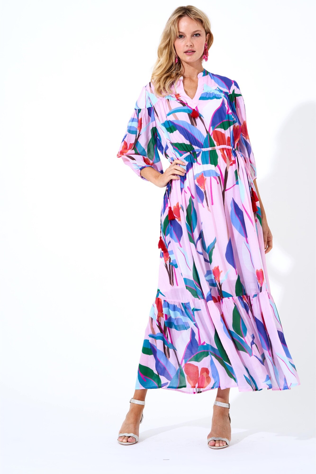 Oliphant Cinched Waist Maxi Dress | A 