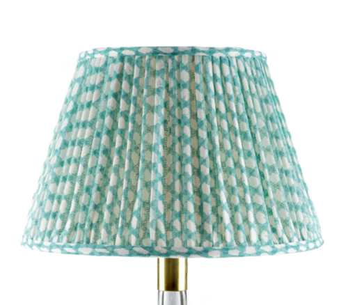 Fermoie Lampshade Wicker Linen A, 16 Inch Pleated Lamp Shade