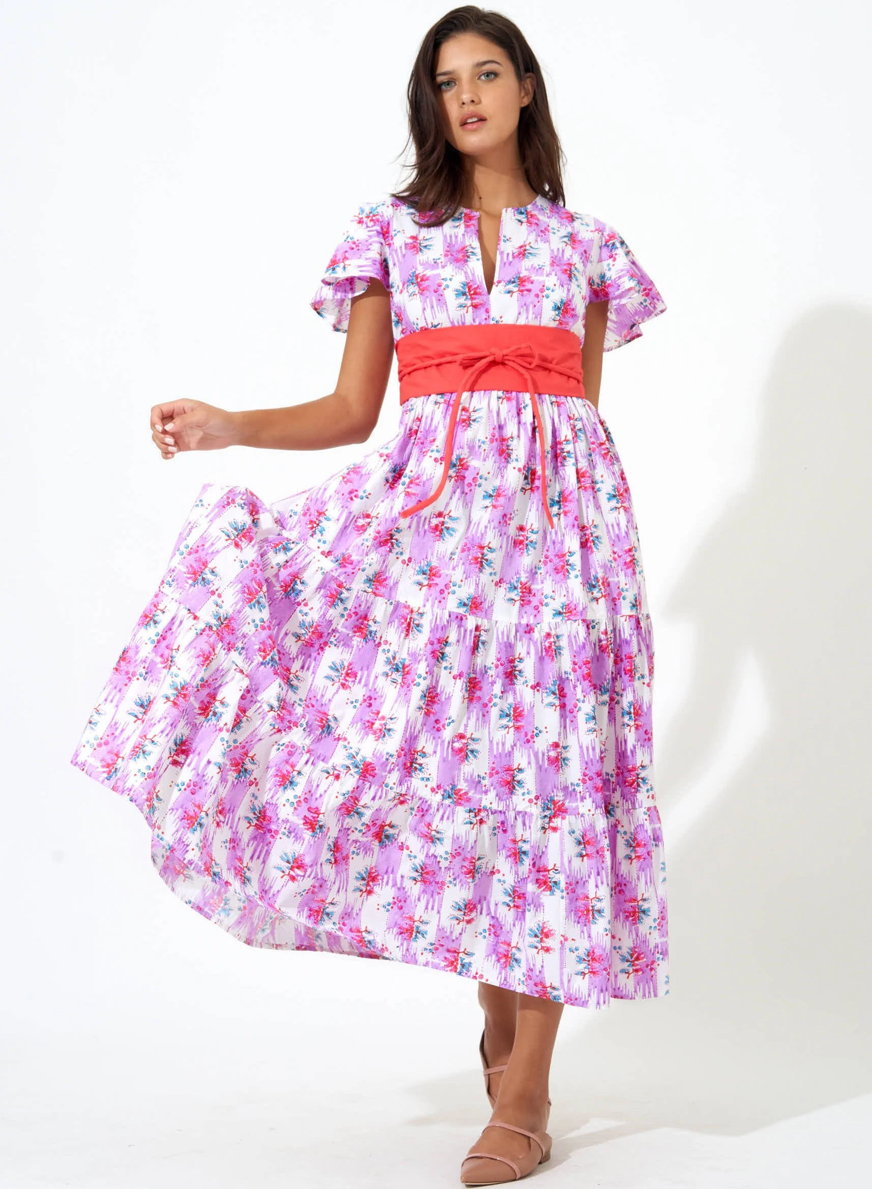 Oliphant V-neck Maxi Madagascar Lilac 