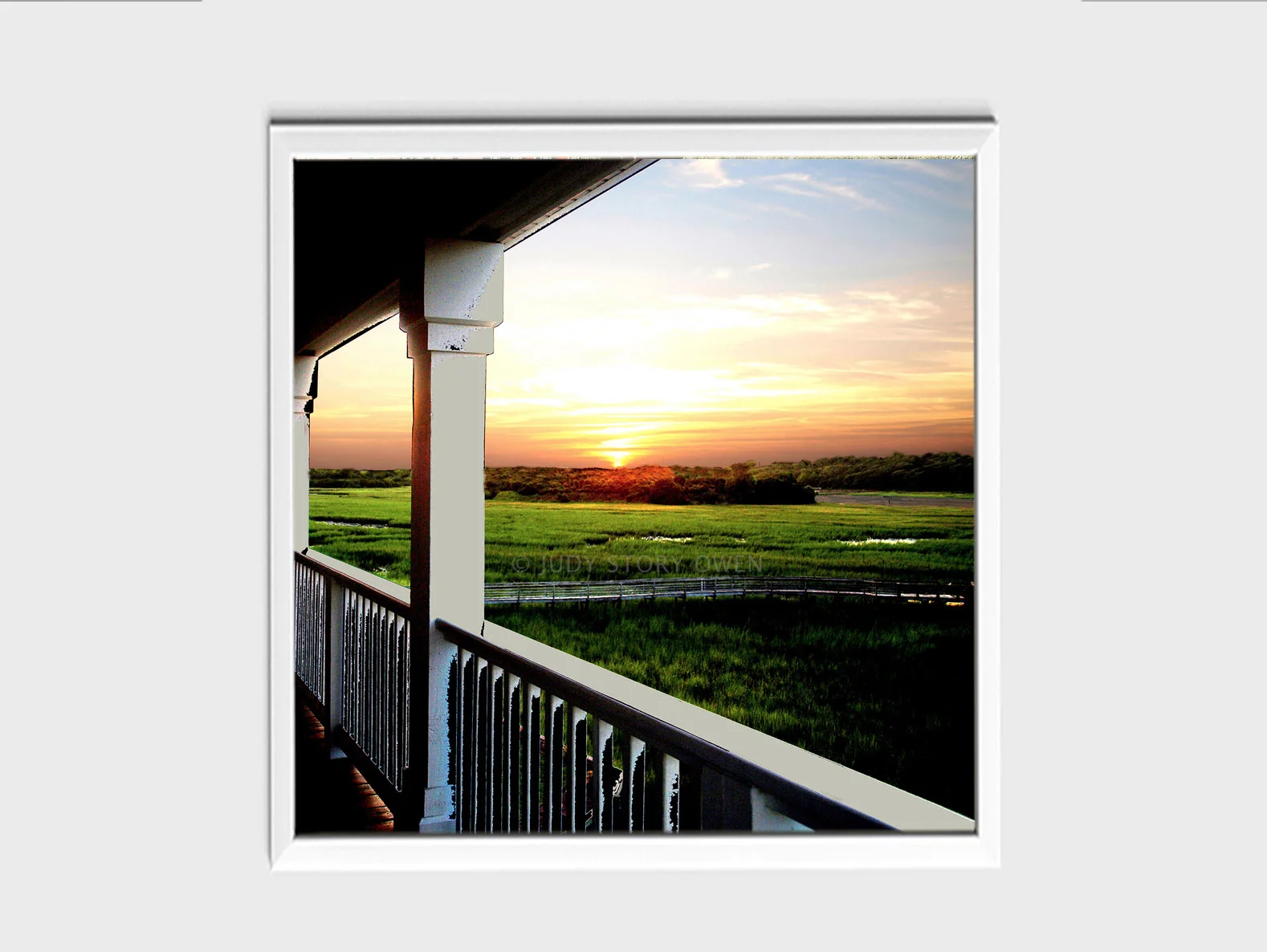 days end on marsh 20X20at1500pxwWMat9framed.jpg
