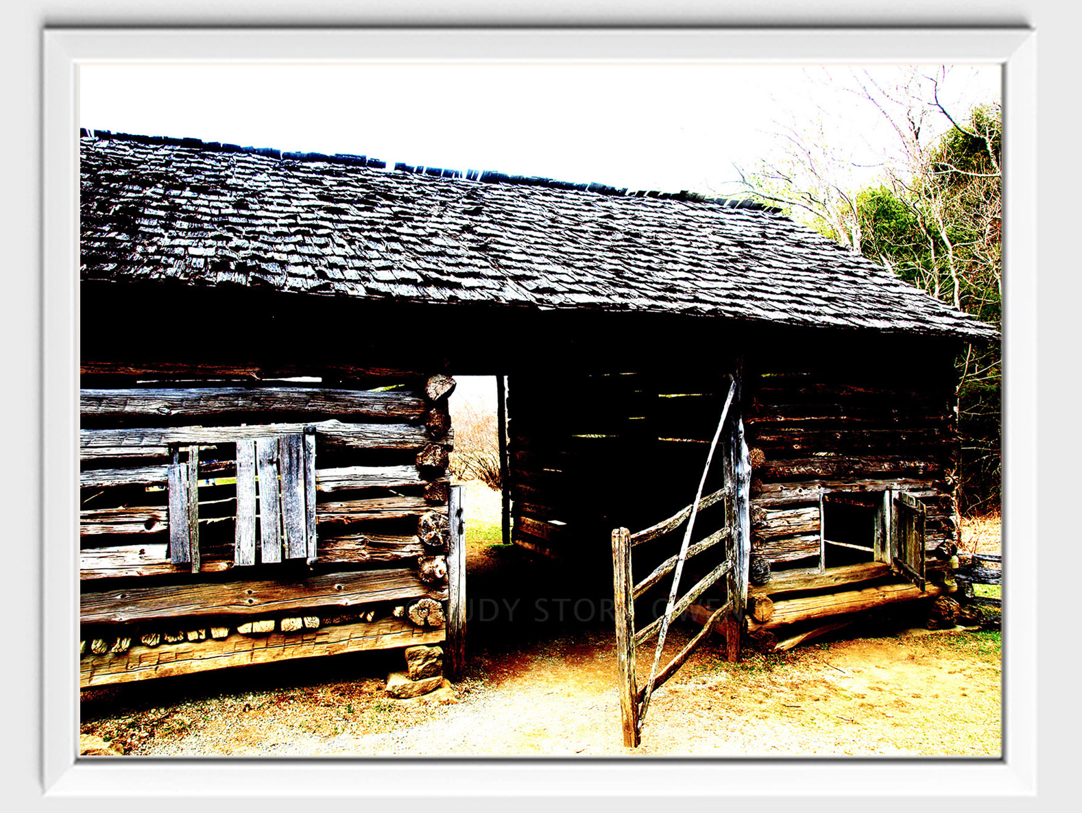 smokey mountain workplace 16X12at1500pxwWMat9framed.jpg