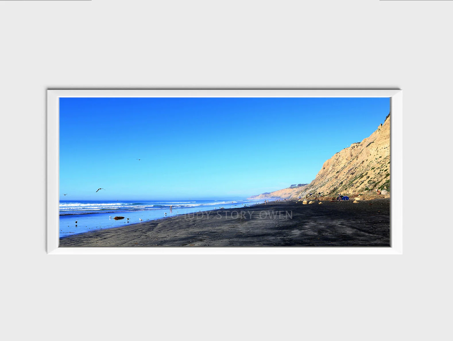 black sands blue sea 20X9at1500pxwWMat9framed.jpg