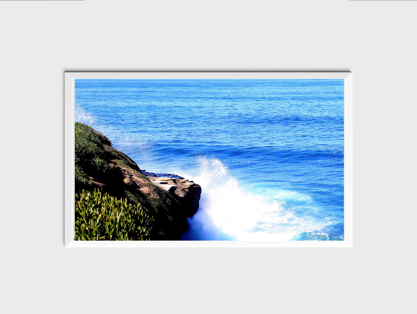 ocean meets rocky shore 20X12at1500pxwWMat9framed.jpg