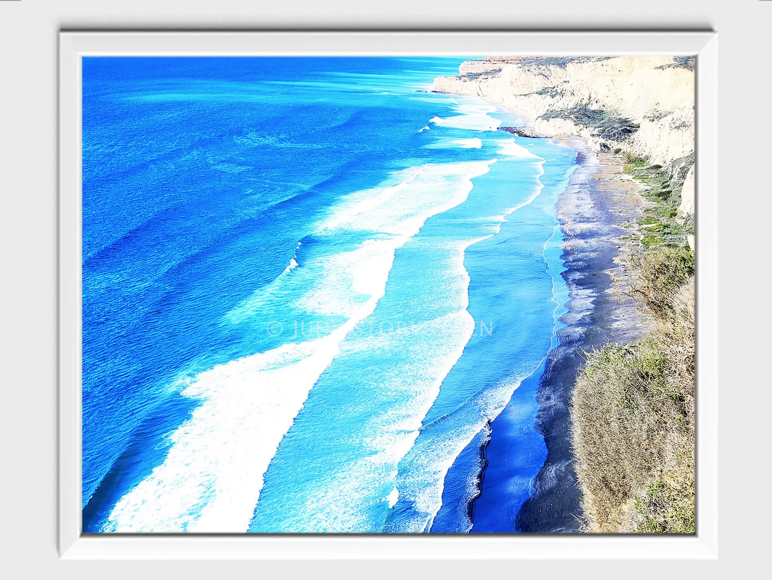sea shades of blue 14X11at1500pxwWMat9framed.jpg