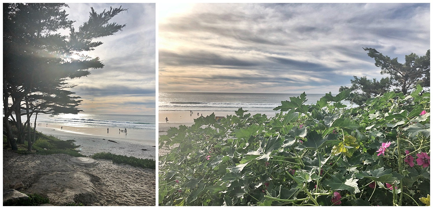 Carmel Beach in Carmel Californa, right down the street from our boutique!