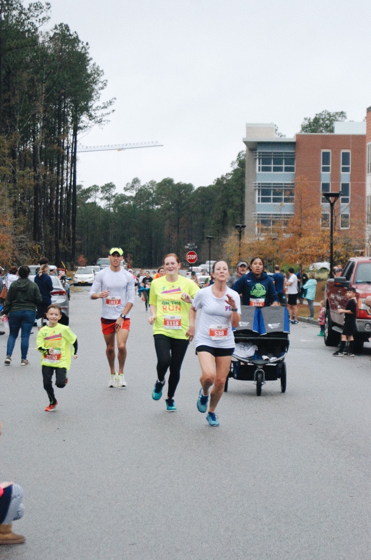 The one race image I found of myself is when Matt was jogging me in the final 100 meters & he’s READJUSTING HIMSELF! Couldn’t have been a better capture hahaha