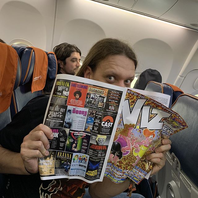 On our way to Tokyo! Gotta have Viz for the flight!