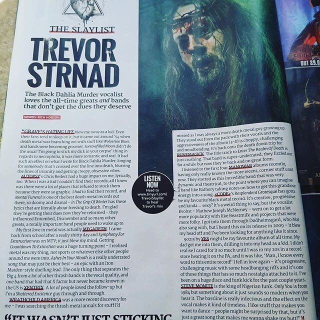 Big thanks to @trevortbdm from @theblackdahliamurder_official for the mention in @metalhammeruk