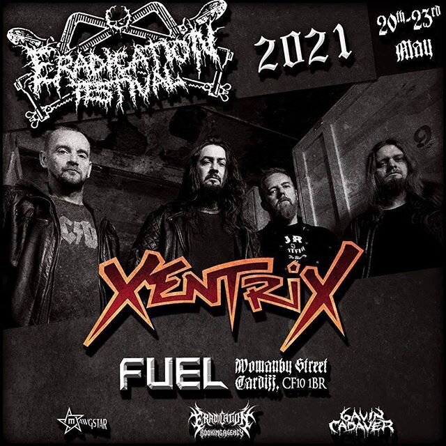 Looking forward to playing in Wales next year. First time for this lineup. @fuelcardiff #xentrix #ukthrashmetal #thrashmetal #eradicationfestival #burythepain
