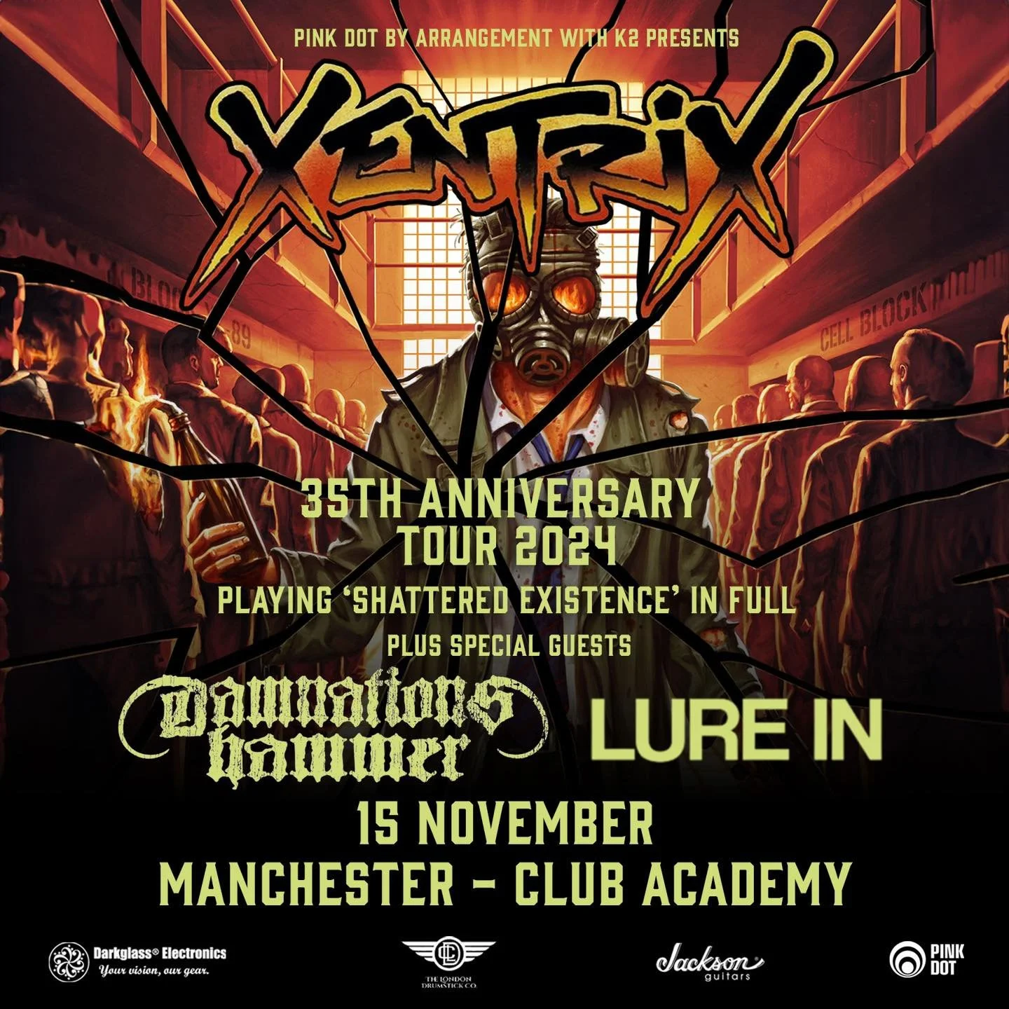 Last show of this run and of 2024 in Manchester Manchester Academy tomorrow. last chance to see us play all of Shattered Existence in full.  #Xentrix #ukthrashmetal #ukthrash #jacksonguitars #darkglass