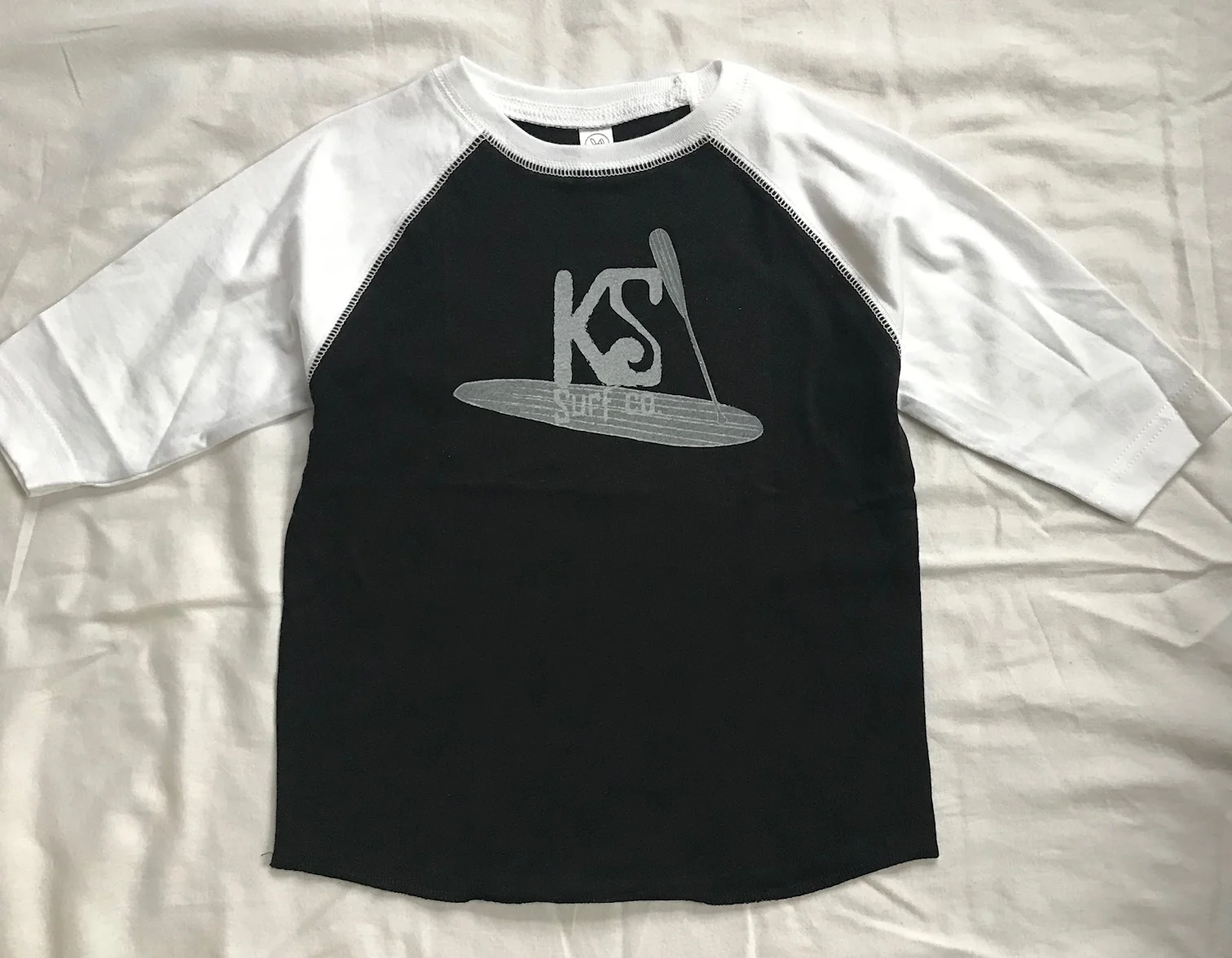Kid's Raglan - Black and White