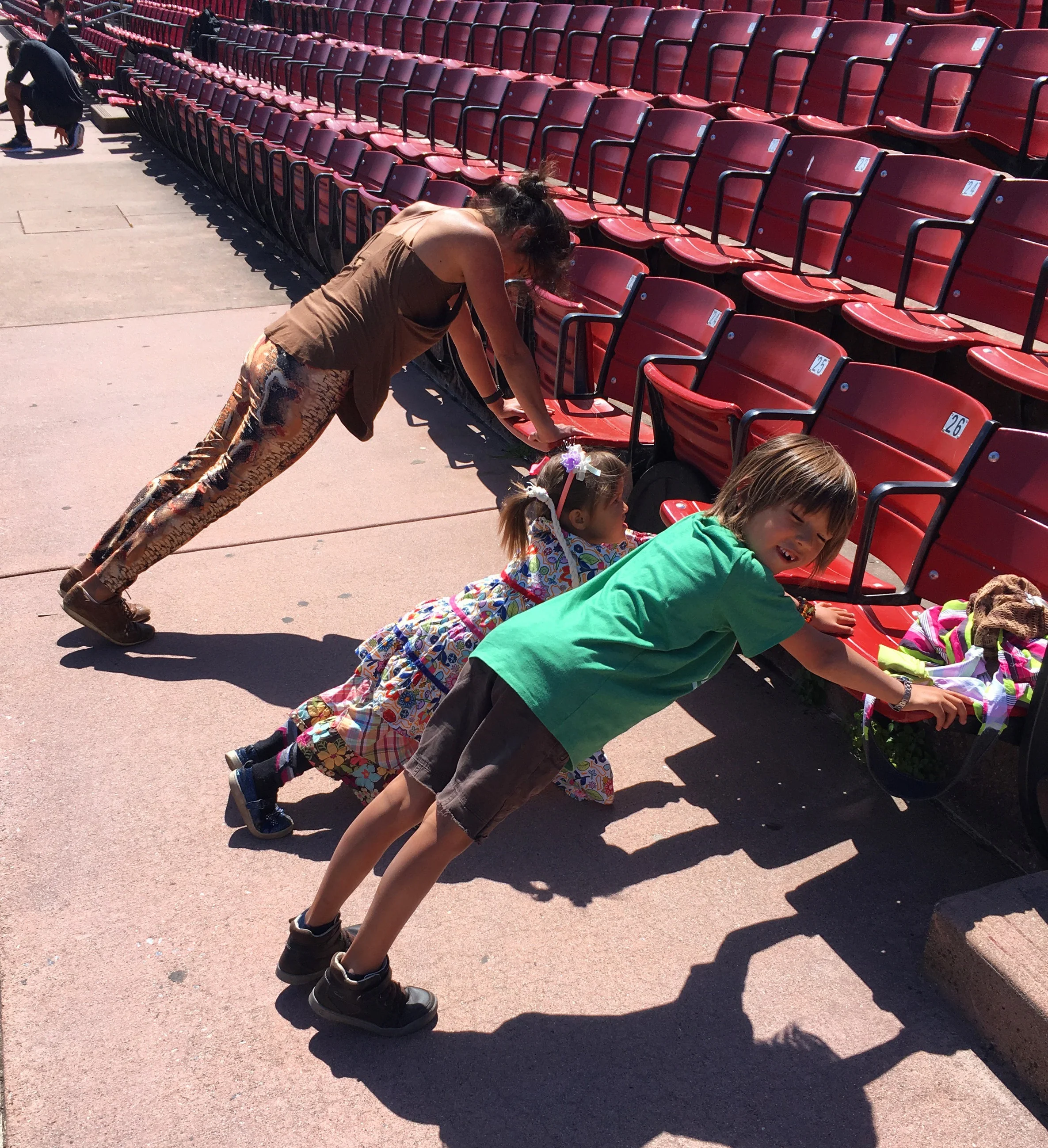 Rachel’s adult conditioning class has been taking advantage of the weather and having class in the Kezar stadium.