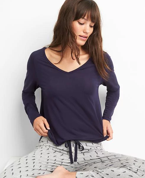 gap modal long sleeve sleep t