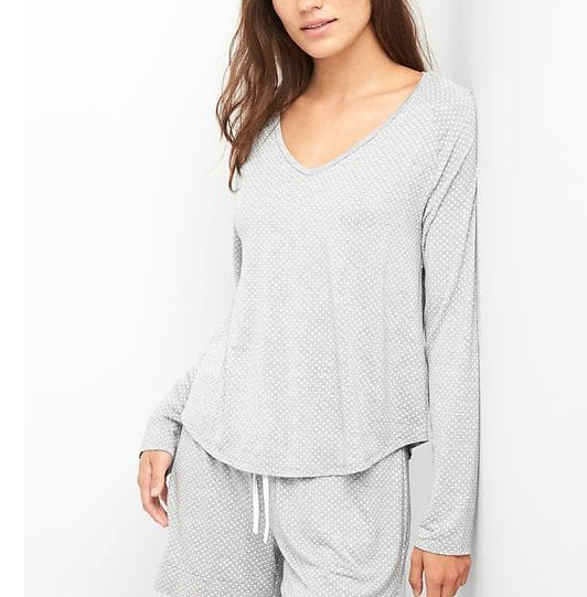 gap modal v neck sleep t