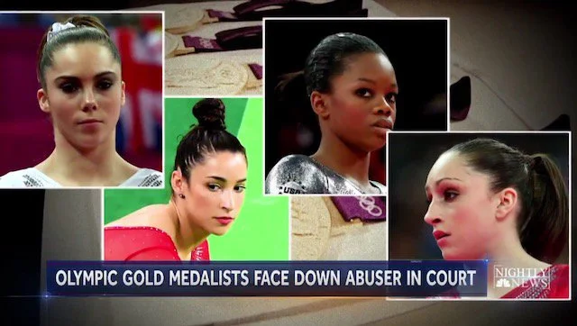 From left to right: McKayla Maroney, Aly Raisman, Gabby Douglas, and Jordyn Wieber 