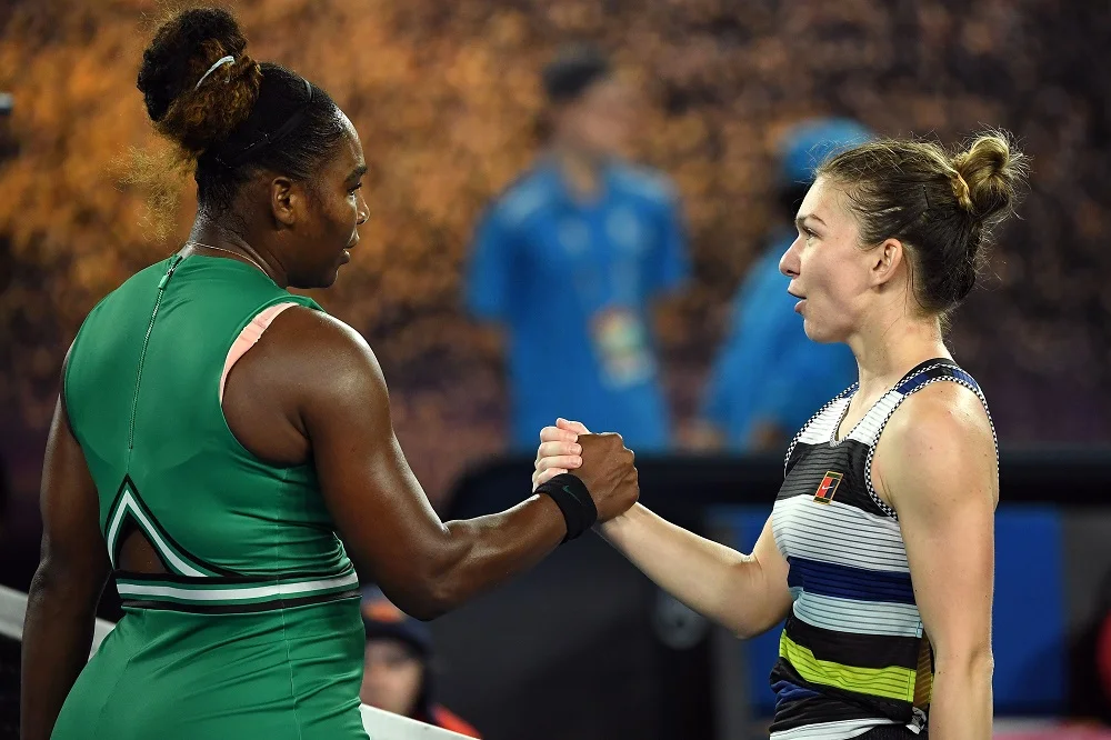 Serena Williams and Simona Halep at the 2019 Australian Open. Image Credit- Tennis.com