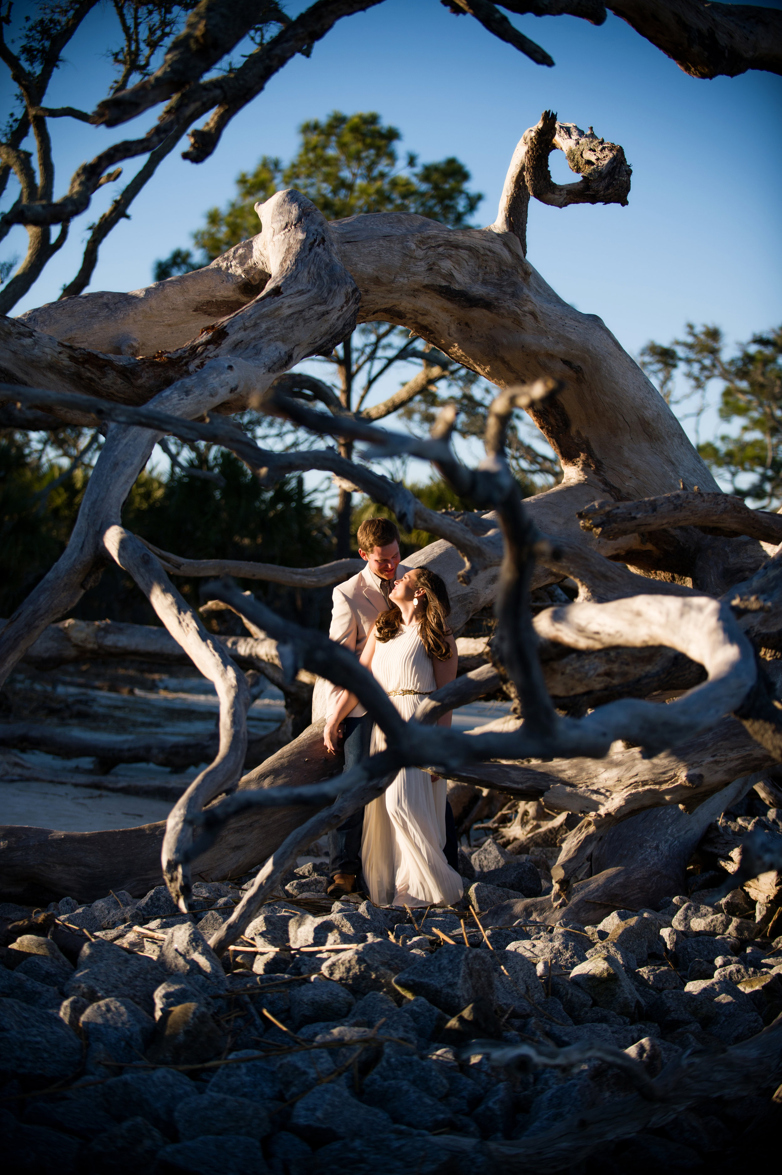 Outdoor St. Augustine beach engagement photography by the sea
