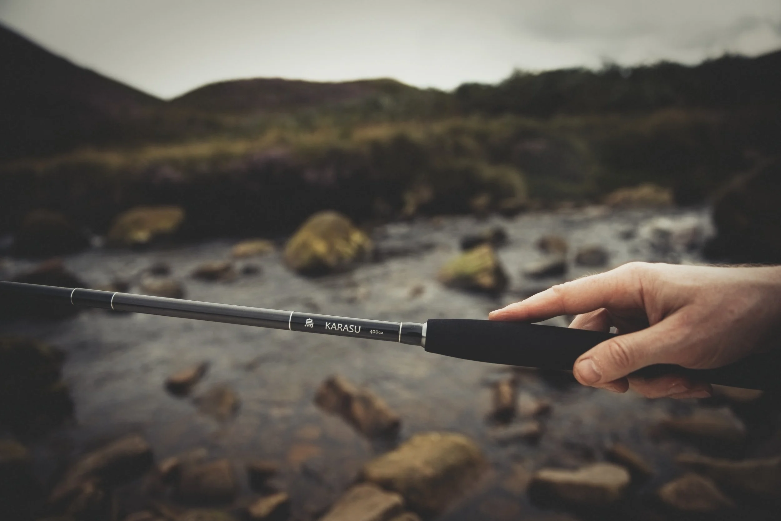 A modern Tenkara fly fishing rod - no reel. 
