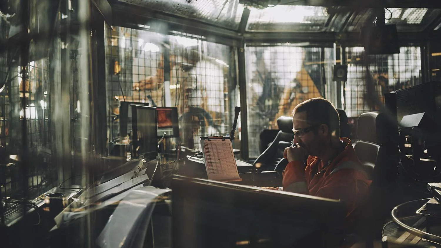Offshore industrial photography on an Oil rig in the Gulf of Mexico by Bosiet photographer Matthew Lloyd