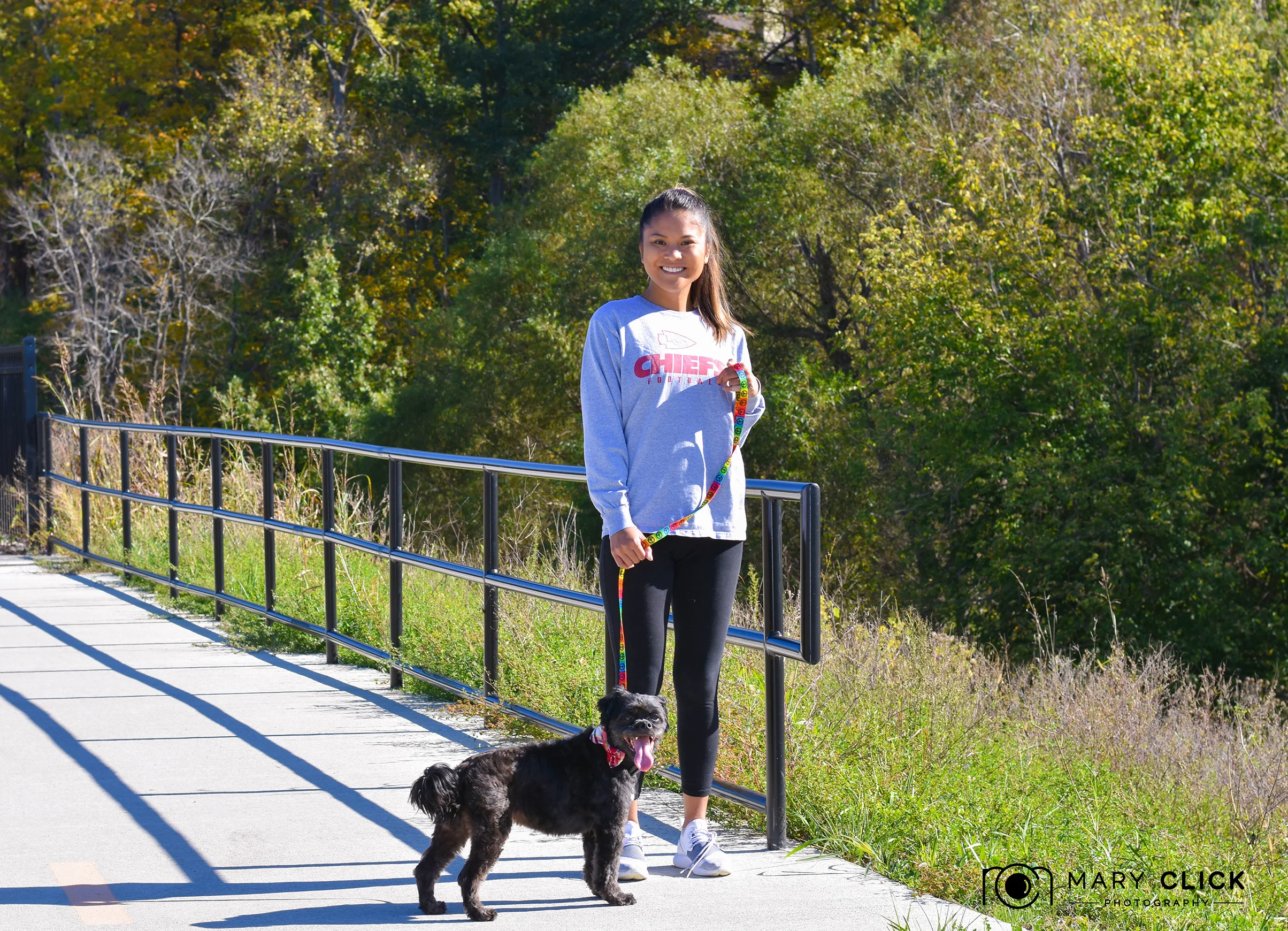 Brighton with CMHS pet volunteer (Julia). Thanks, Julia!