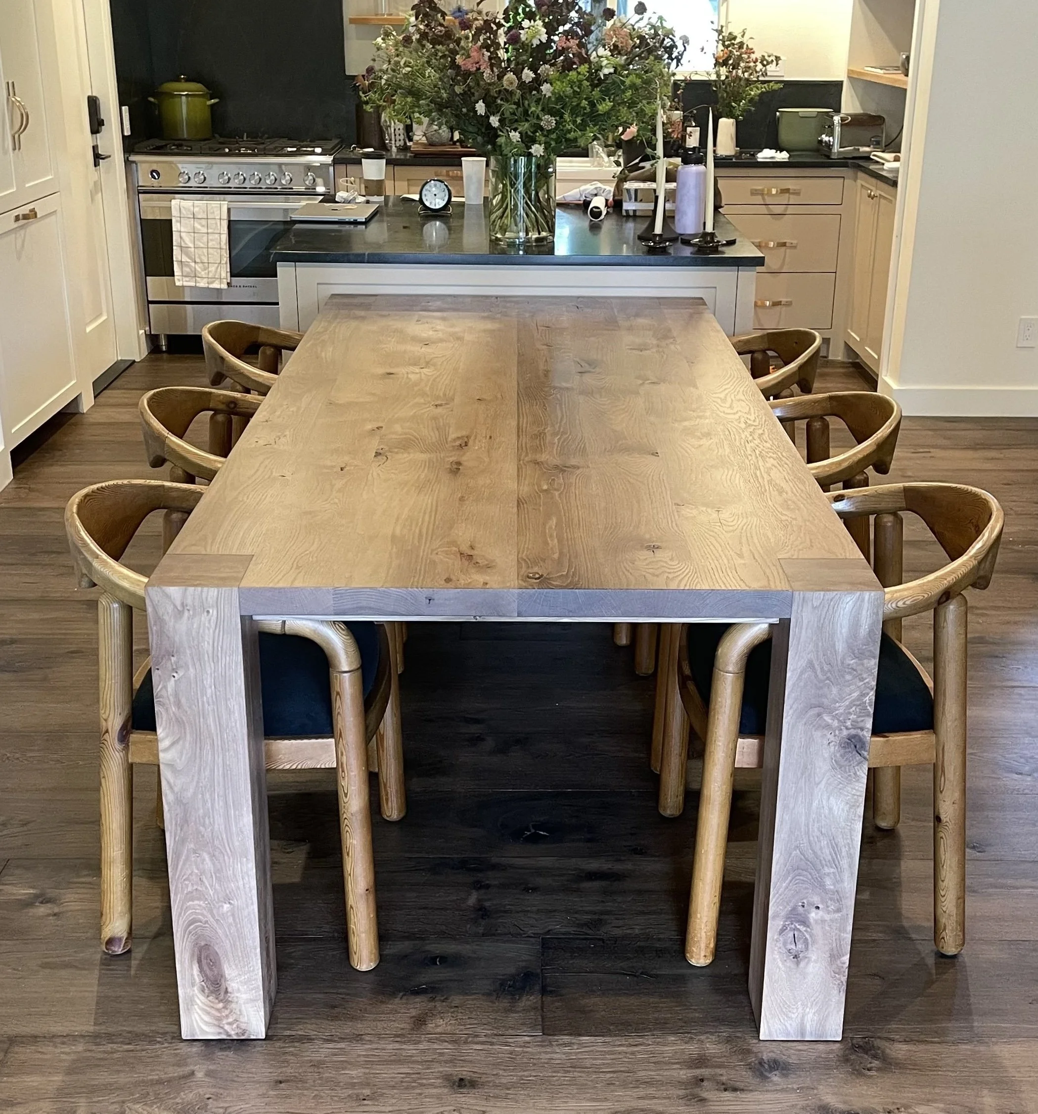 Custom oak table