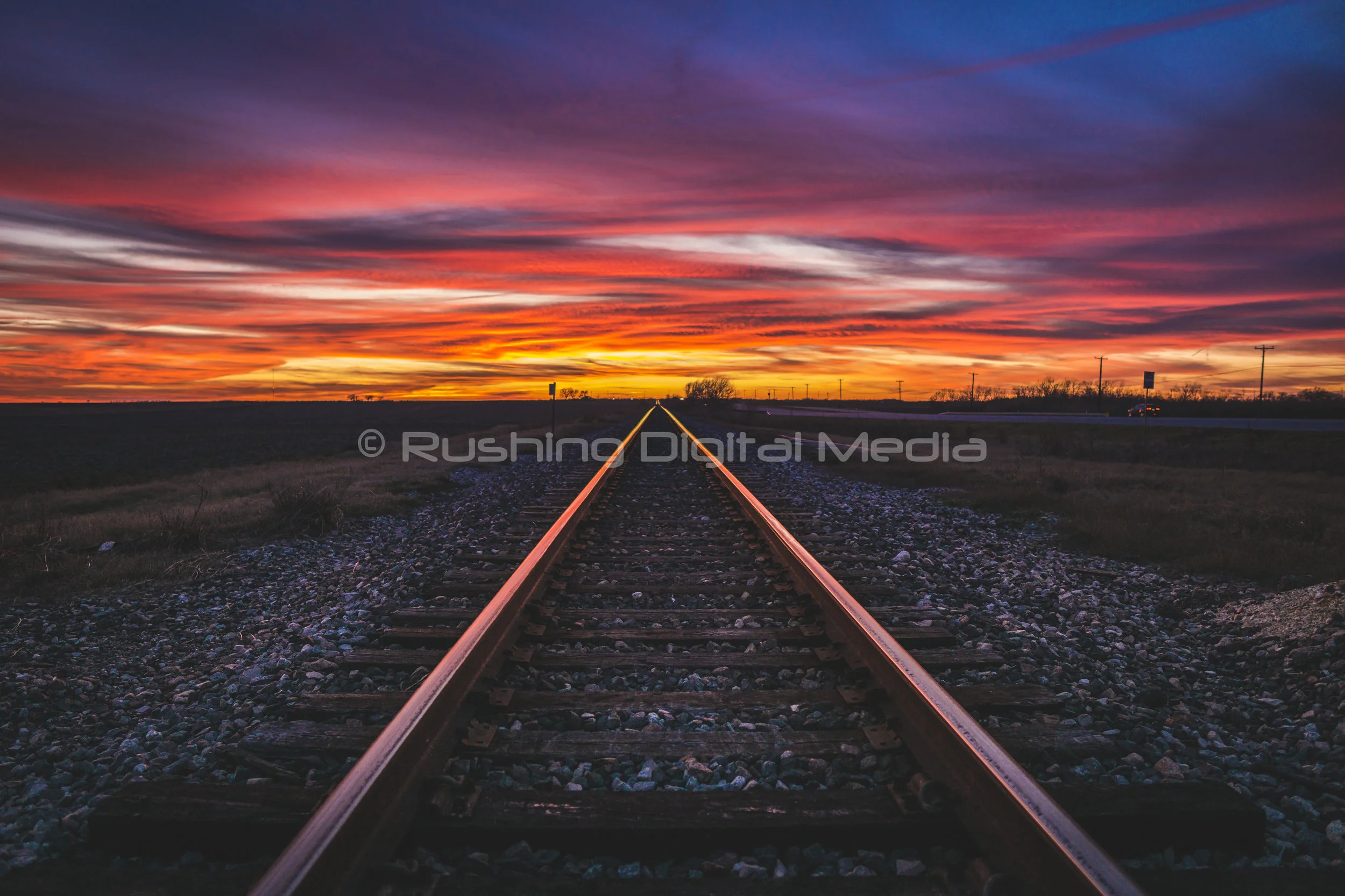 Thrall Railroad Sunset