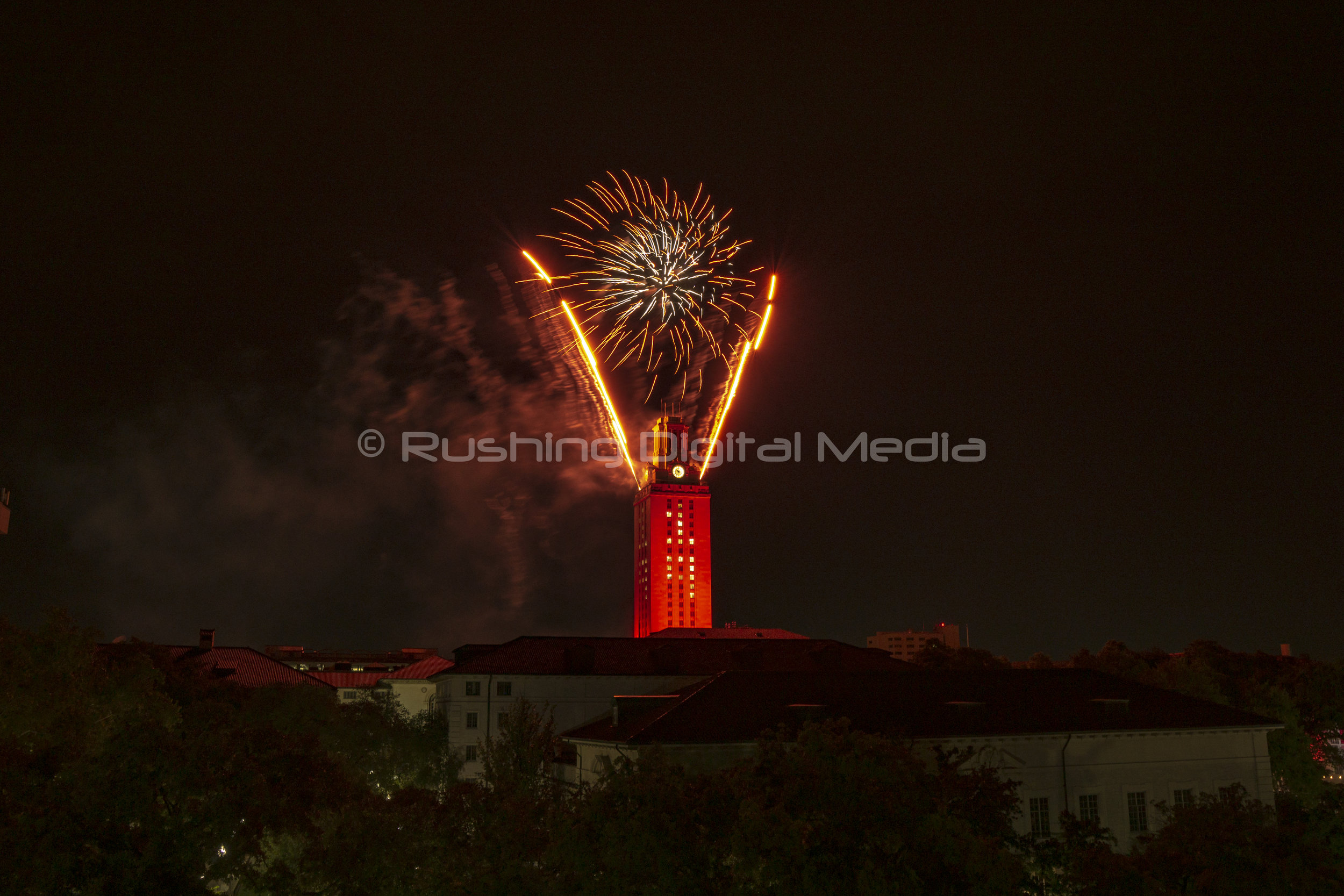 UT Tower Fireworks