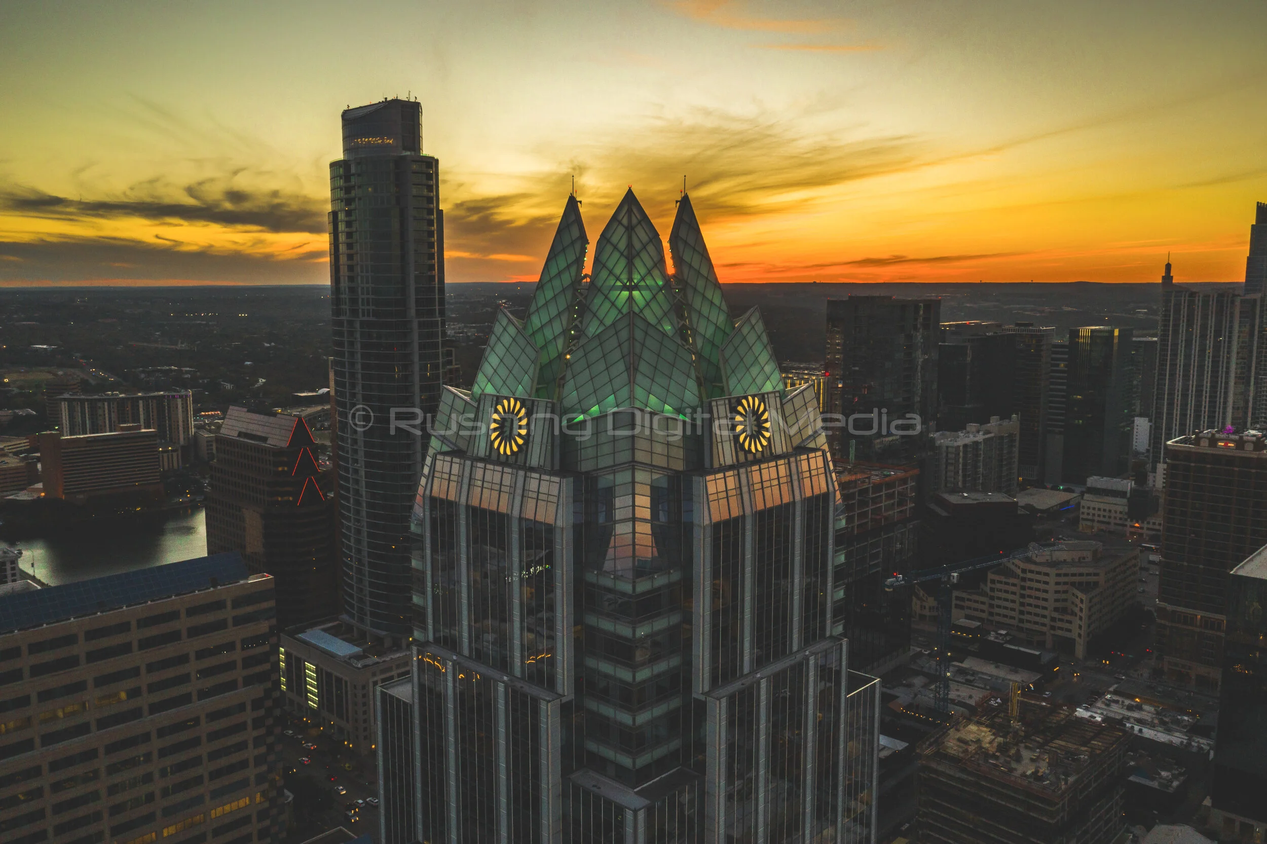 Austin Downtown Frost Sunset