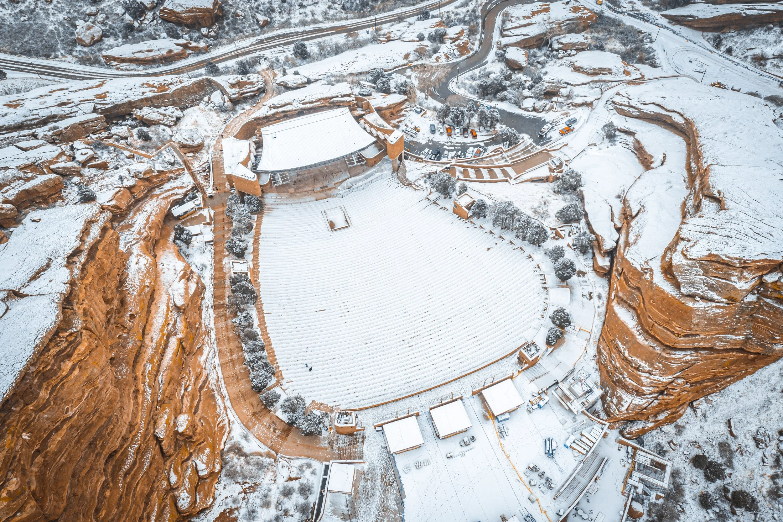 Red Rocks Amphitheater Snow