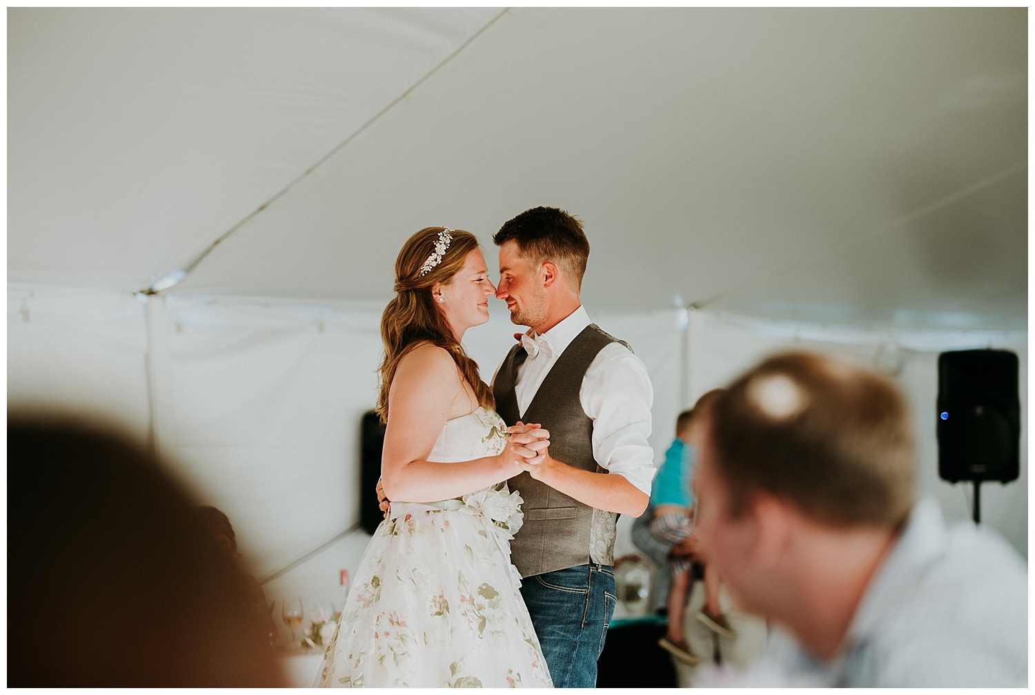 First Dance at Relaxed Frontyard Wedding in Trenton, Ontario | Holly McMurter Photographs