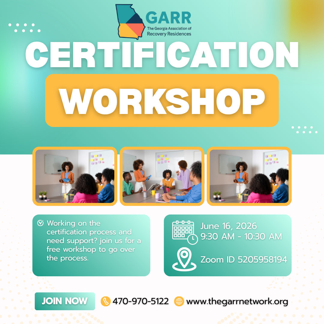 Recovery Residence Workshop