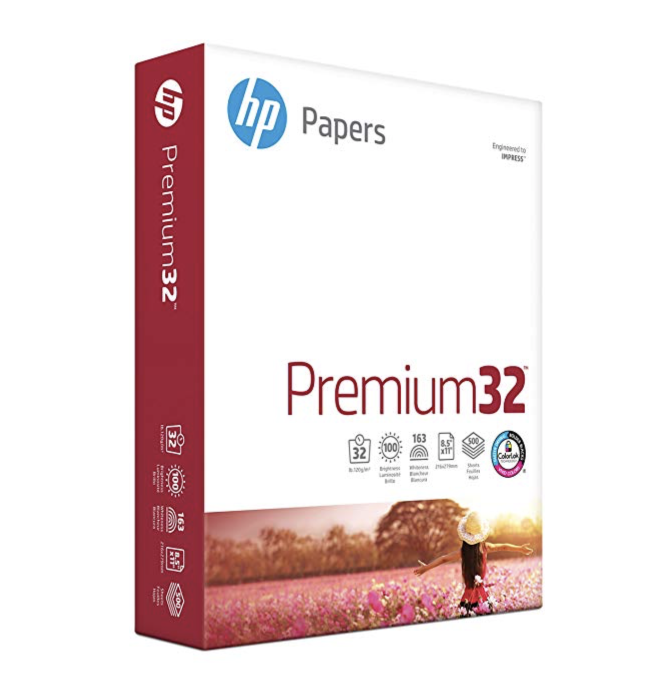 HP Printer Paper, Premium32, 32lb Paper, 100 Bright