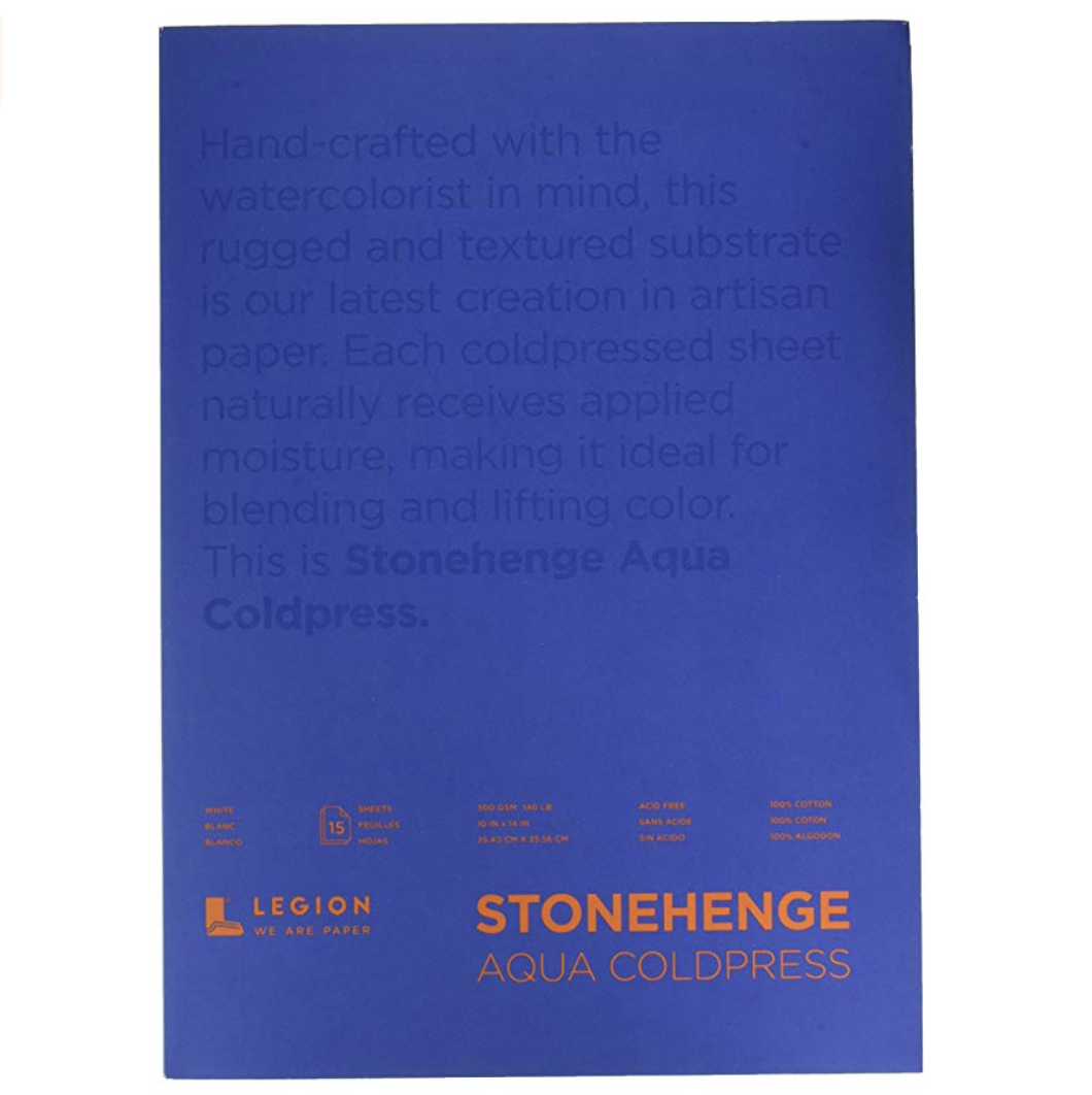 Legion Stonehenge Aqua Watercolor Block, 140lb. Cold Press