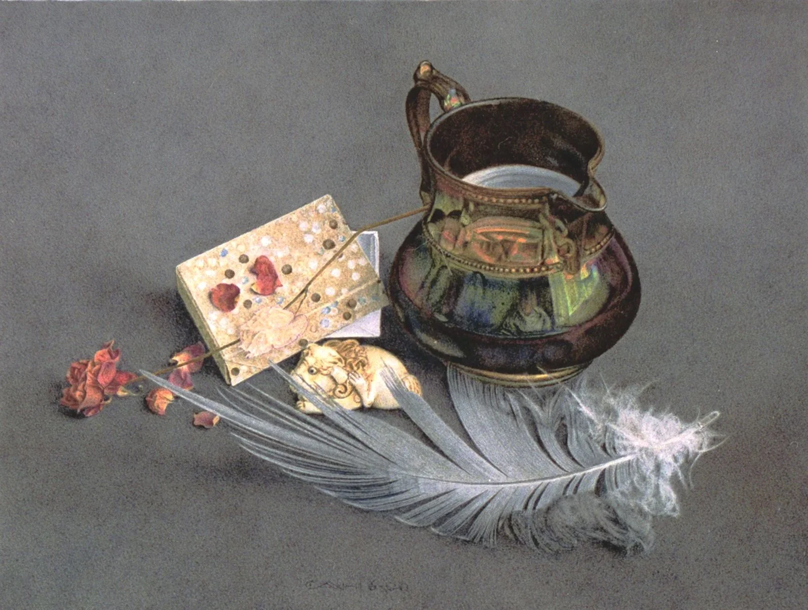 Stilleven met veer
22 x 29 cm