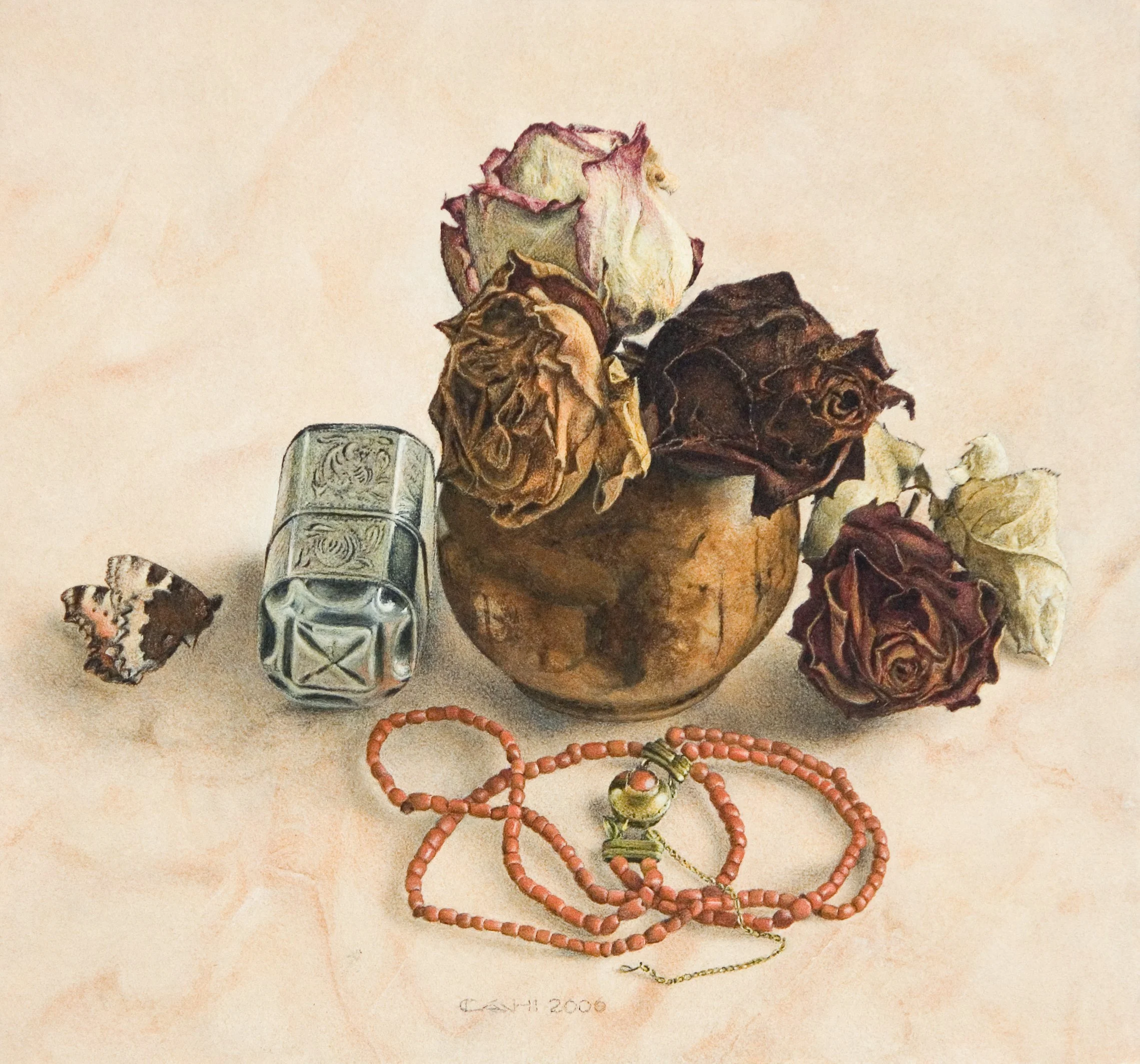 Stilleven met bloedkoralen
18,5 x 20 cm