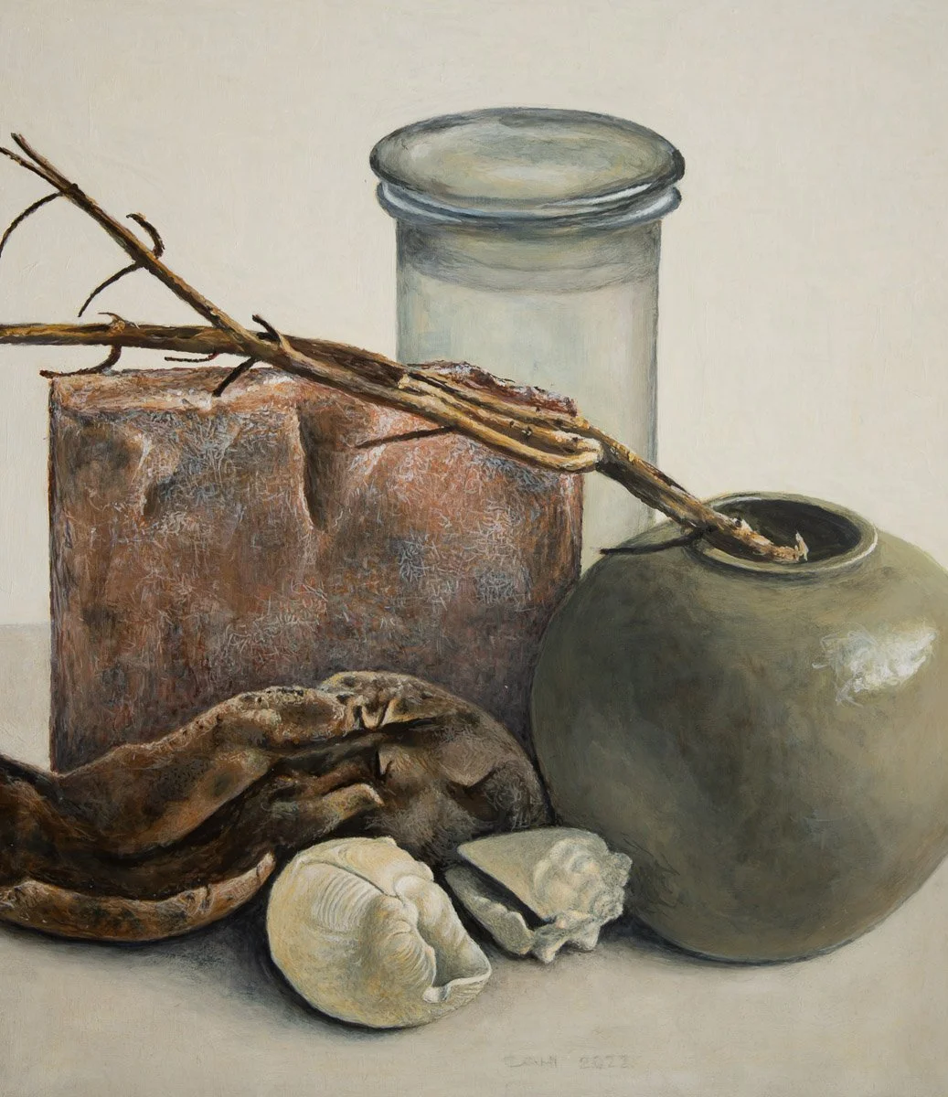 Compositie met tak
40 x 35 cm