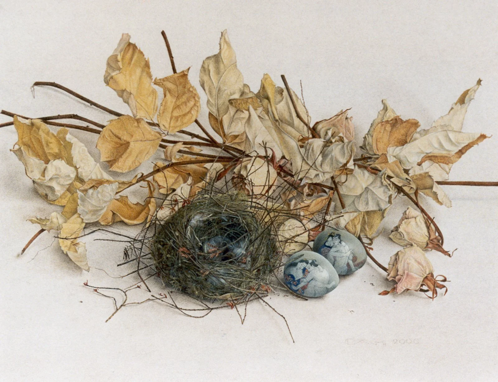 Stilleven met paaseitjes
32,5 x 43 cm